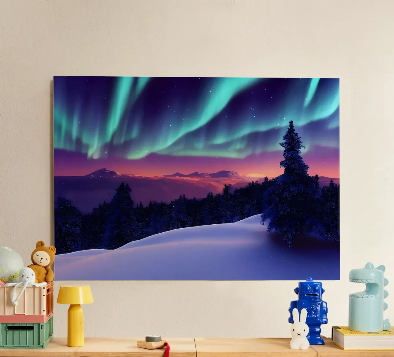 L'Aurora Boreale colorata alluminio dibond da Matthew Katz