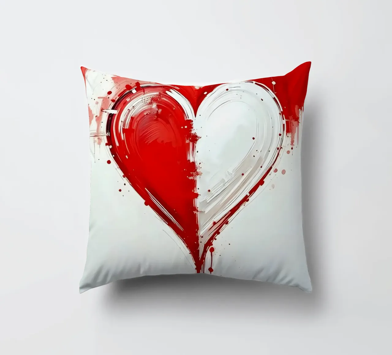 cuore_rosso_bianco_3 cuscino da Pink- und LoveArt by LK