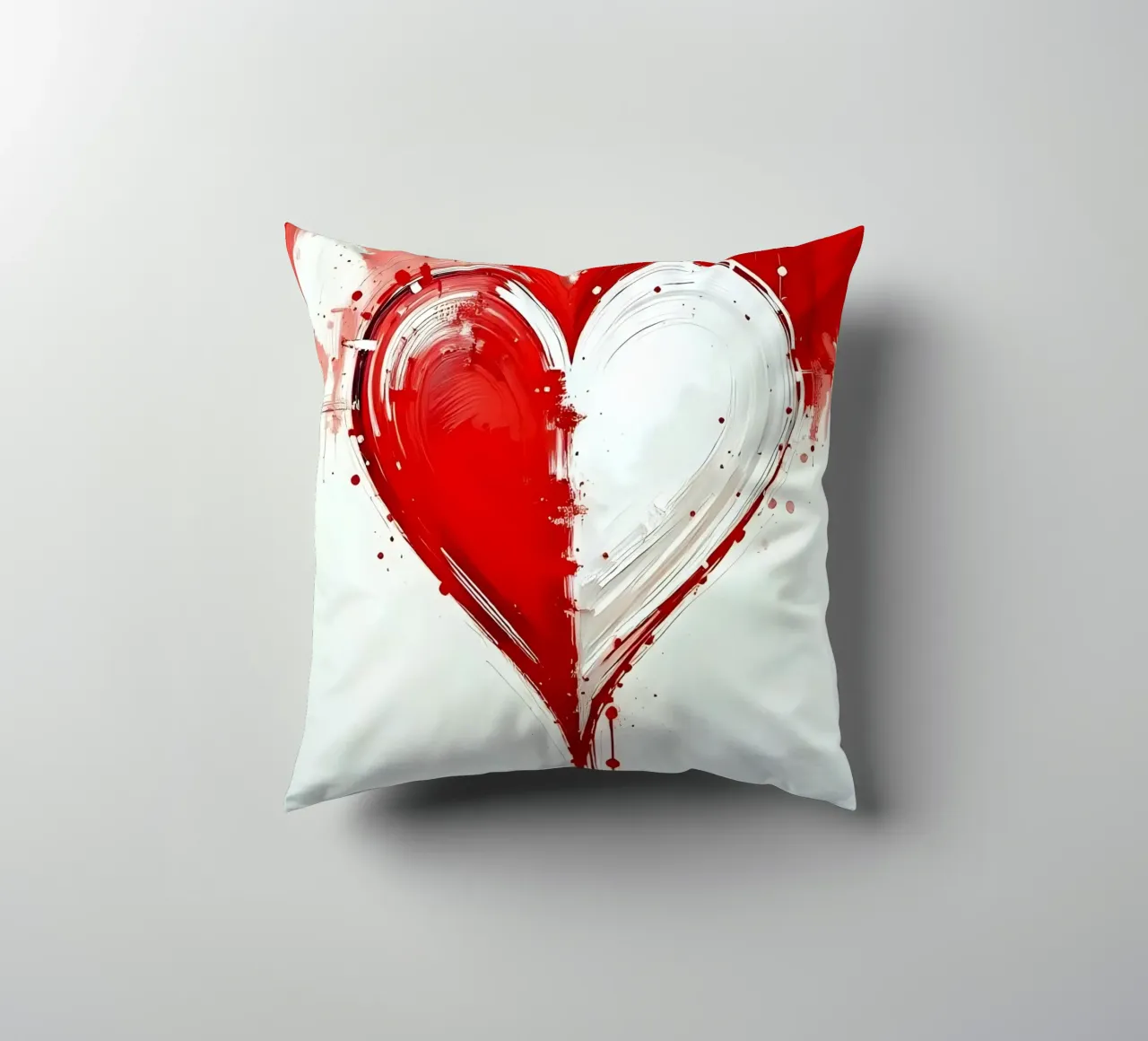 cuore_rosso_bianco_3 cuscino da Pink- und LoveArt by LK