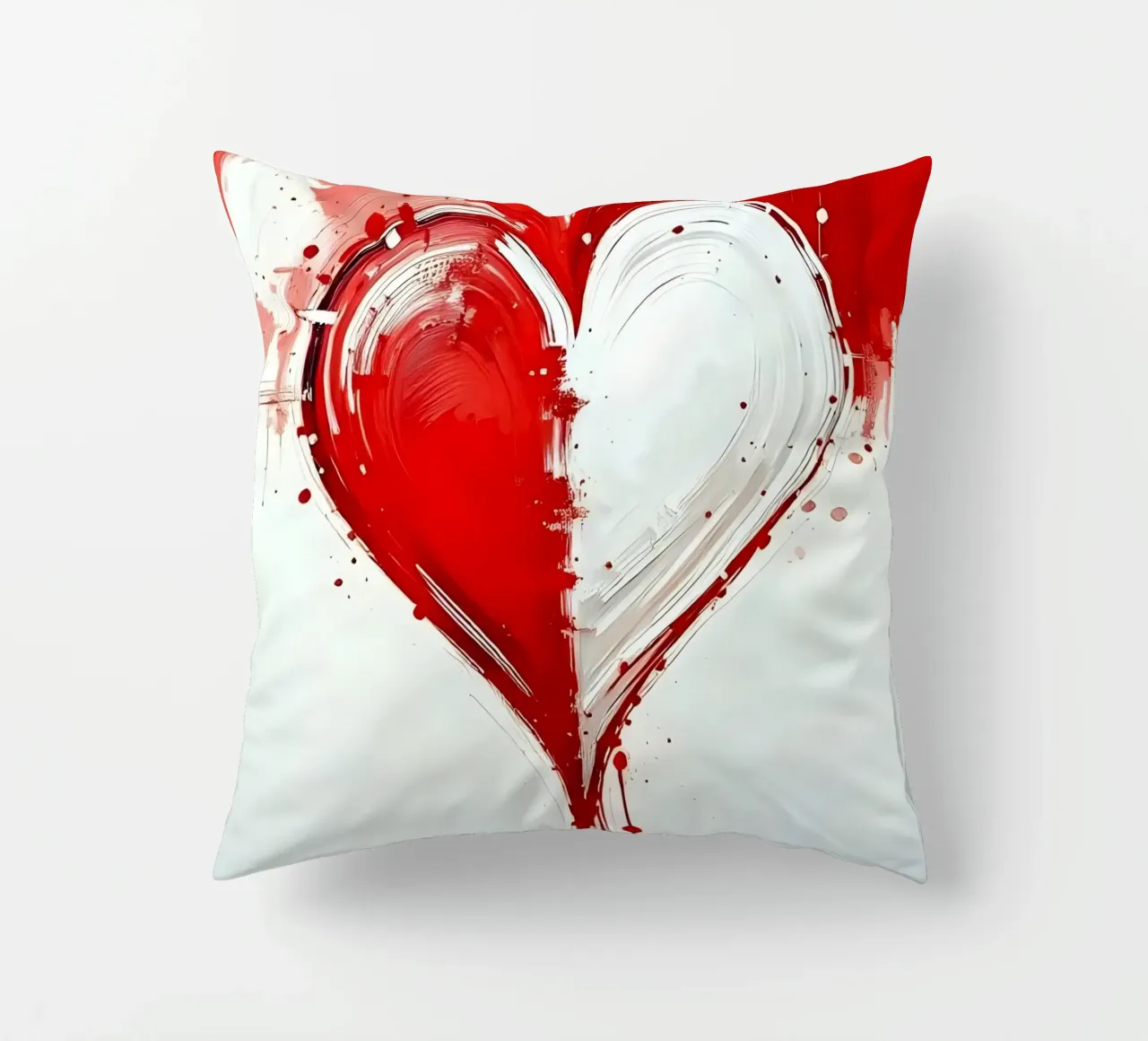 cuore_rosso_bianco_3 cuscino da Pink- und LoveArt by LK