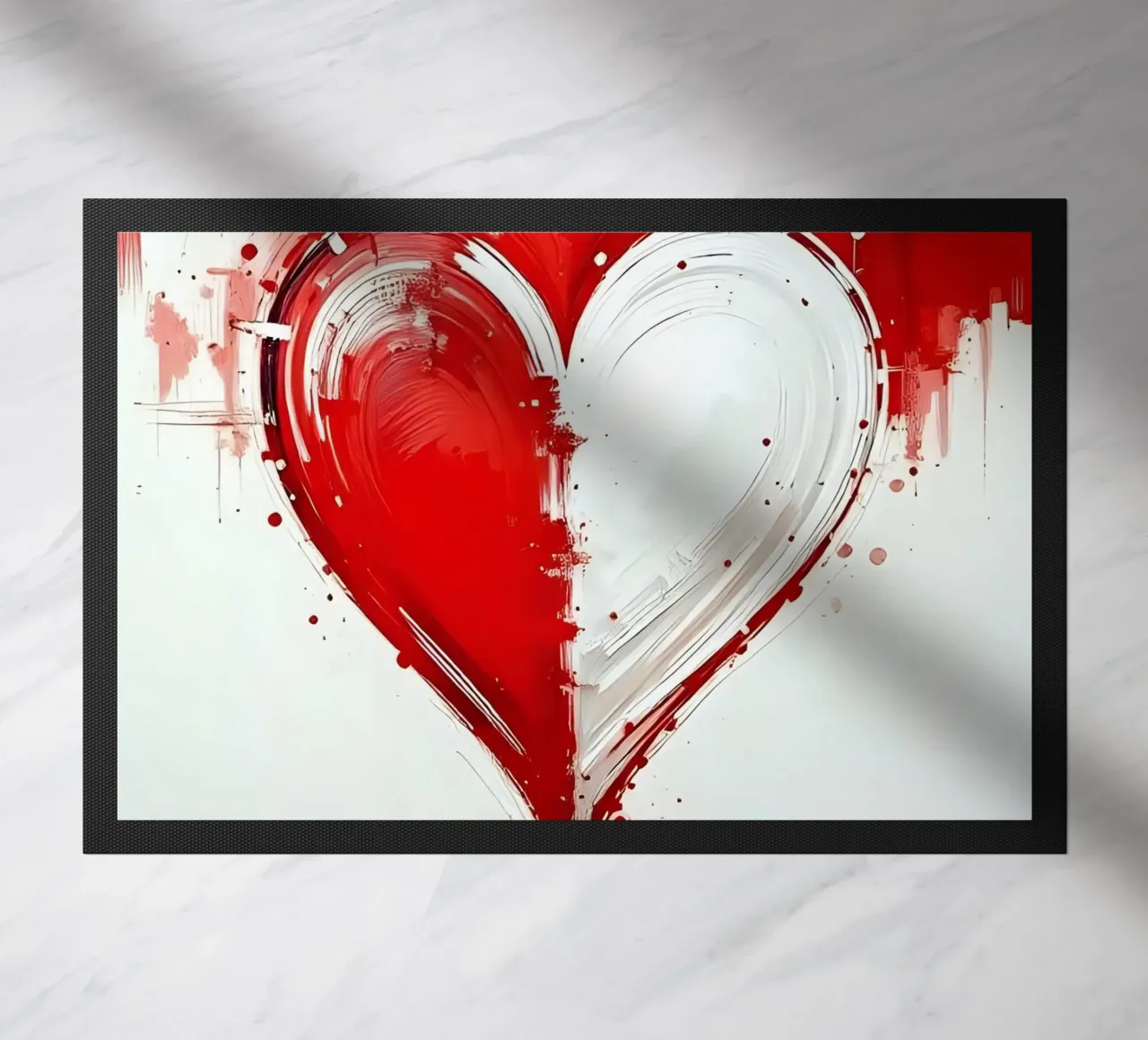 cuore_rosso_bianco_3 zerbino da Pink- und LoveArt by LK