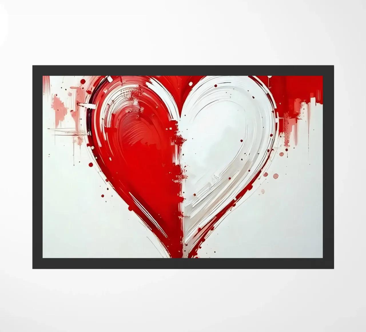 cuore_rosso_bianco_3 zerbino da Pink- und LoveArt by LK