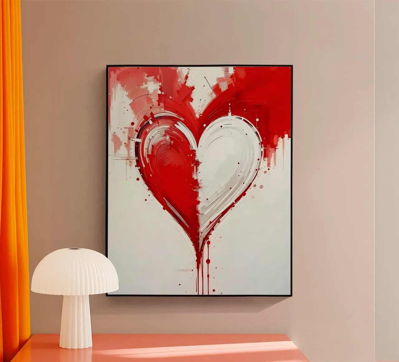 cuore_rosso_bianco_3 plexiglass da Pink- und LoveArt by LK