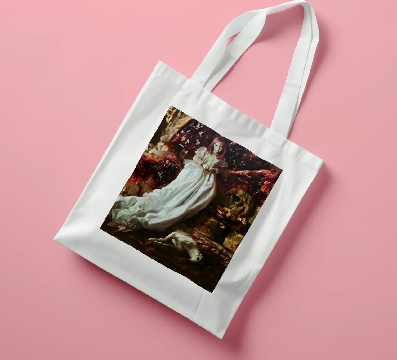 Guillermo Lorca The Girl and the Dog tote bag by Birgitart