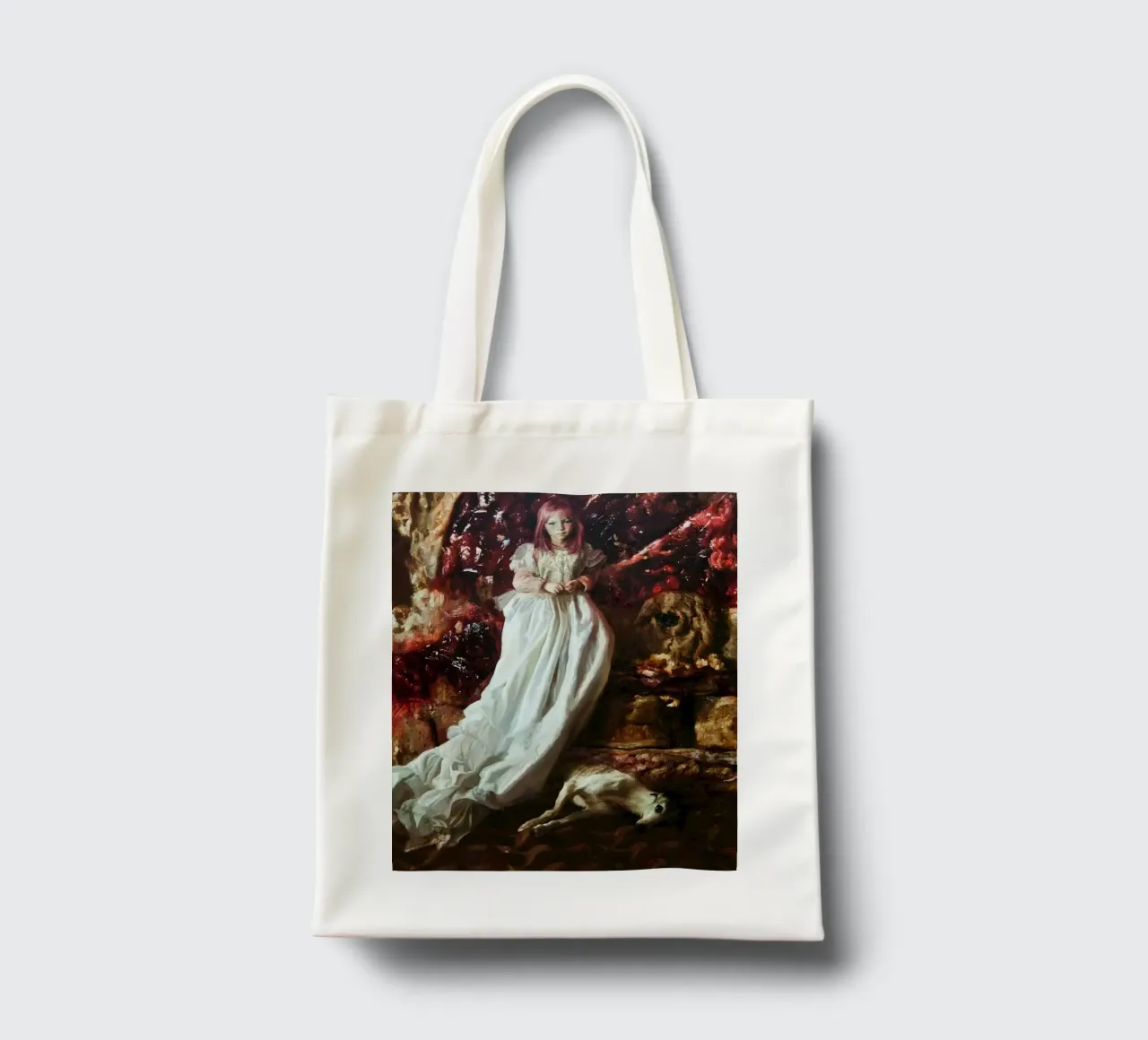 Guillermo Lorca The Girl and the Dog tote bag by Birgitart