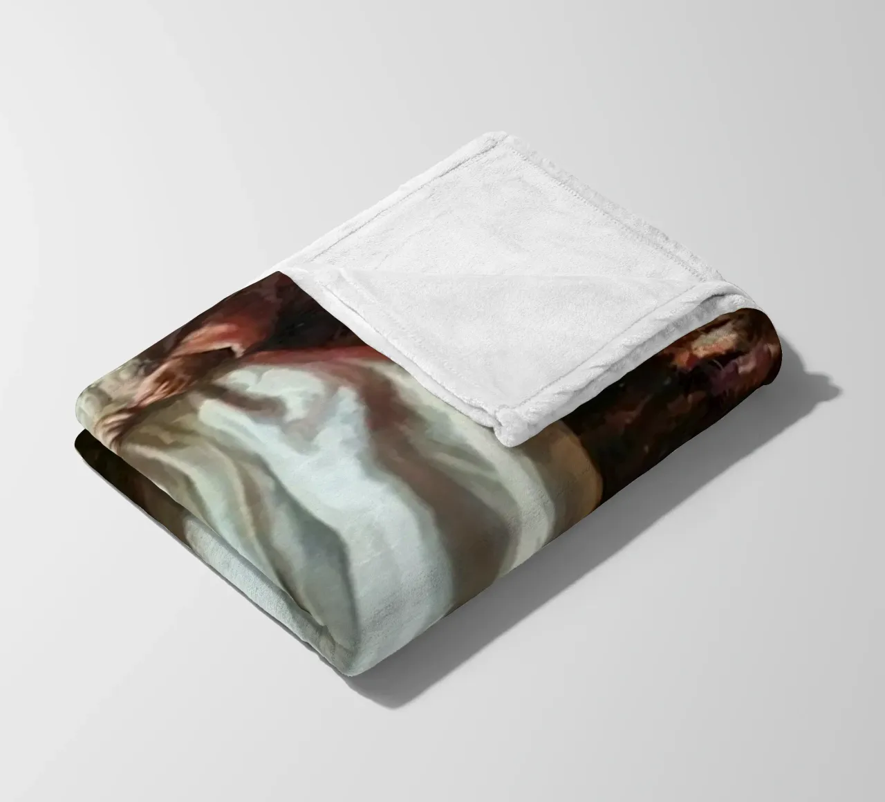 Guillermo Lorca The Girl and the Dog fleece blanket by Birgitart