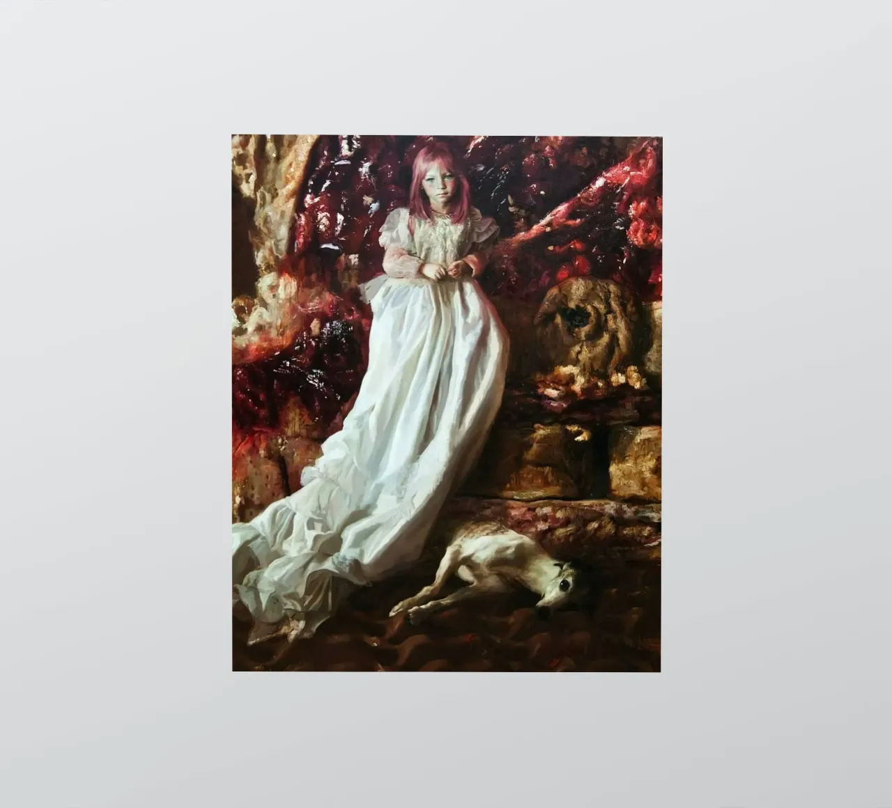 Guillermo Lorca The Girl and the Dog sticker by Birgitart
