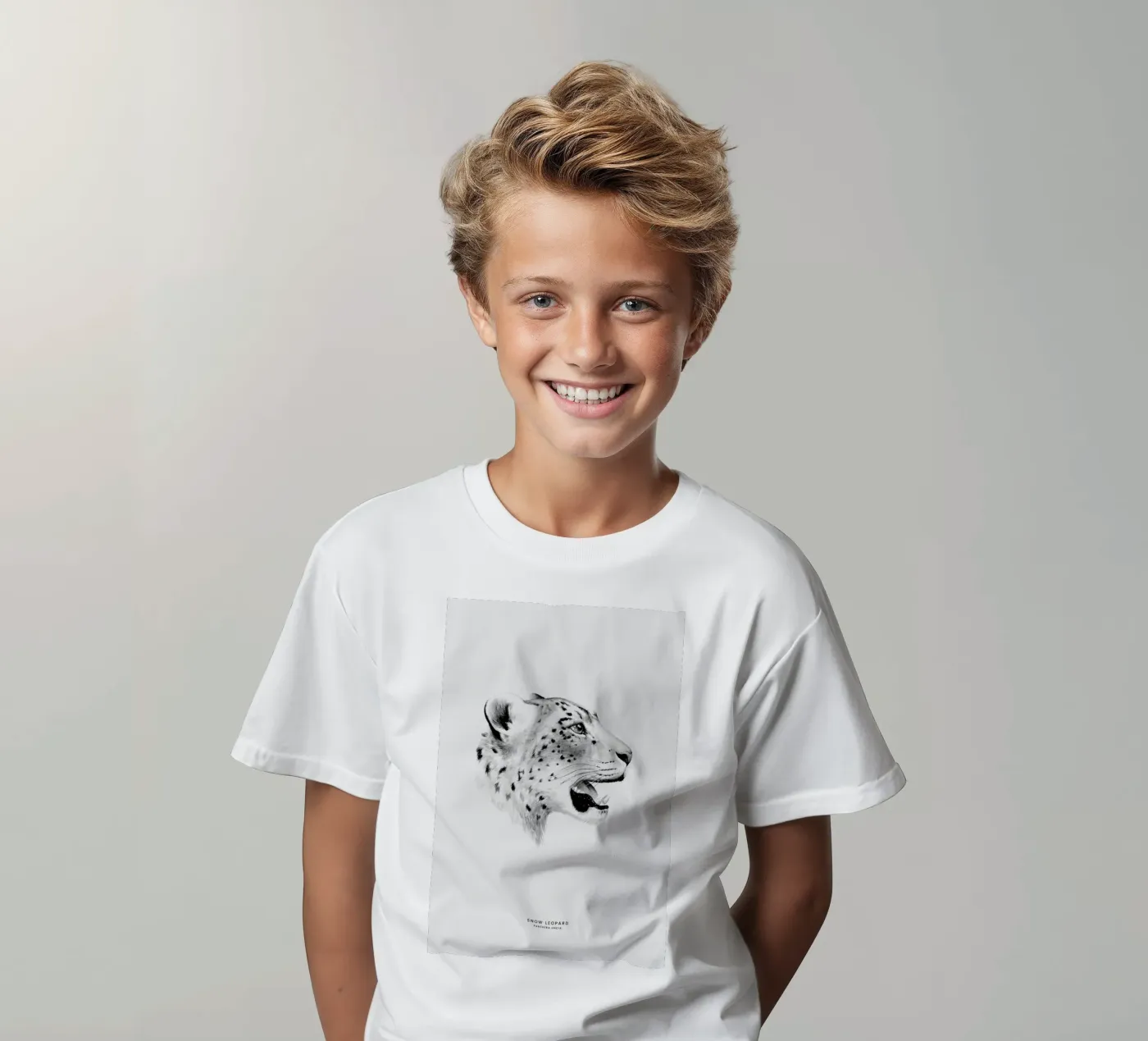 Snow Leopard t-shirt bambini da Flora & Fauna