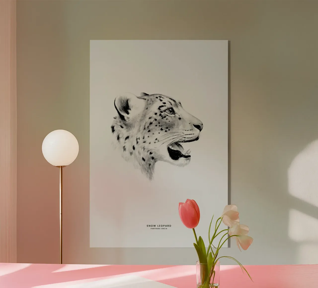 Snow Leopard plexiglas de Flora & Fauna