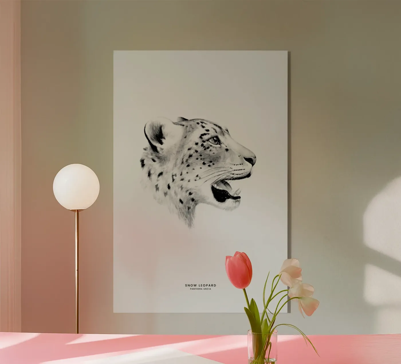 Snow Leopard Acryl-Glas von Flora & Fauna