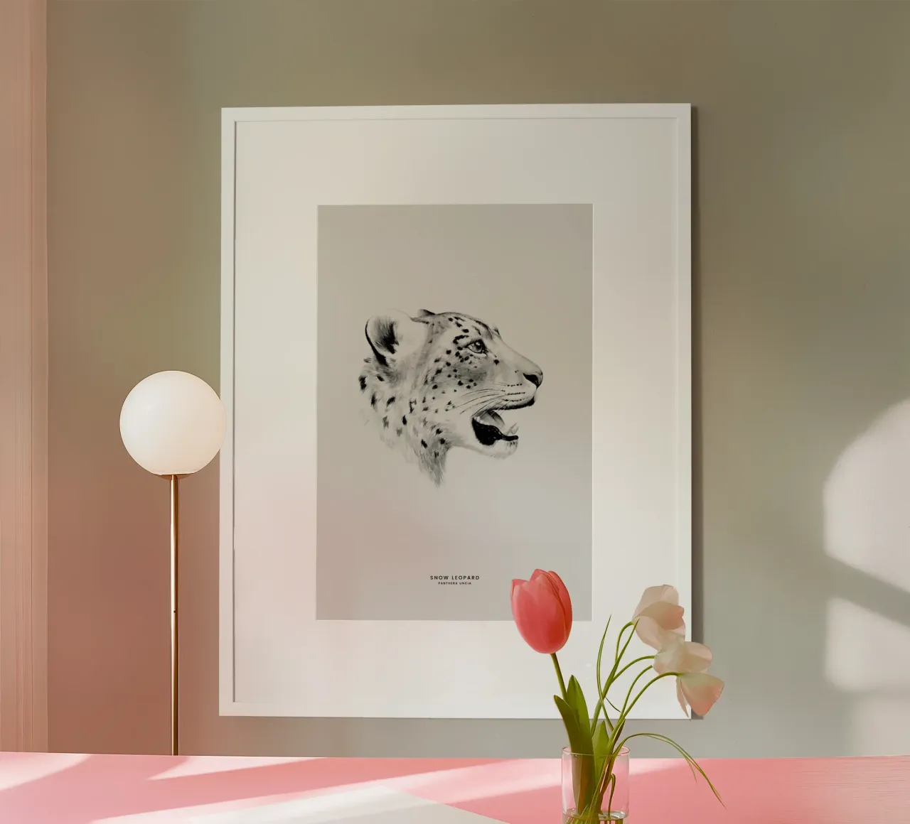 Snow Leopard carta hahnemühle da Flora & Fauna