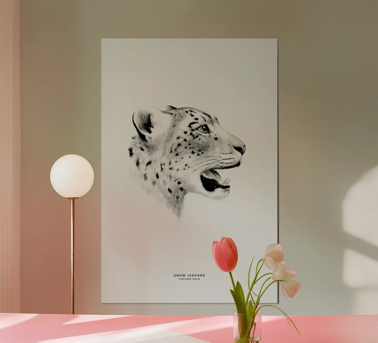 Snow Leopard carta hahnemühle da Flora & Fauna