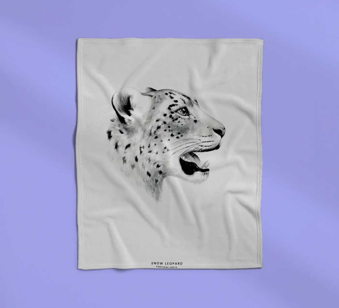 Snow Leopard Fleecedecke von Flora & Fauna