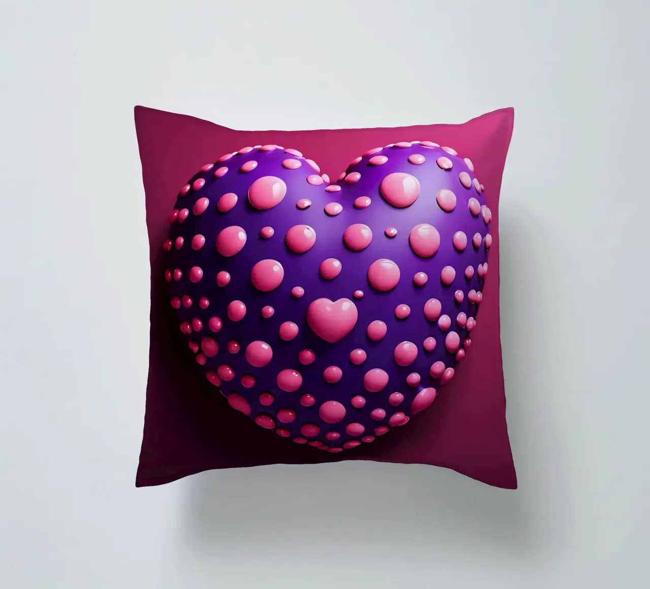 Cuore_1 cuscino da Pink- und LoveArt by LK