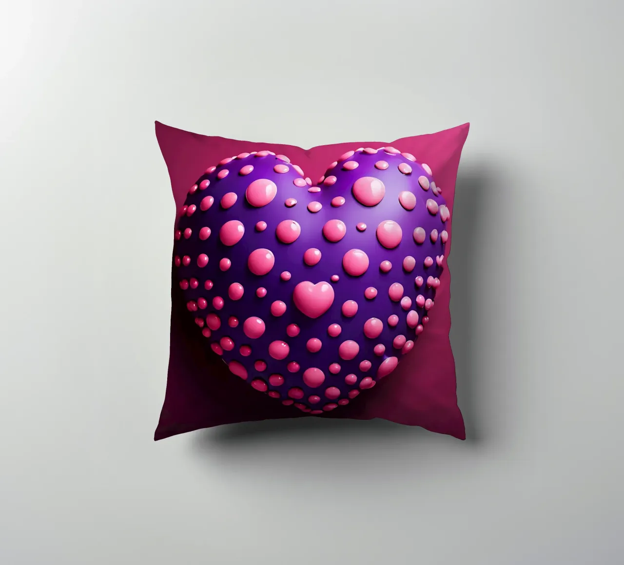 Cuore_1 cuscino da Pink- und LoveArt by LK