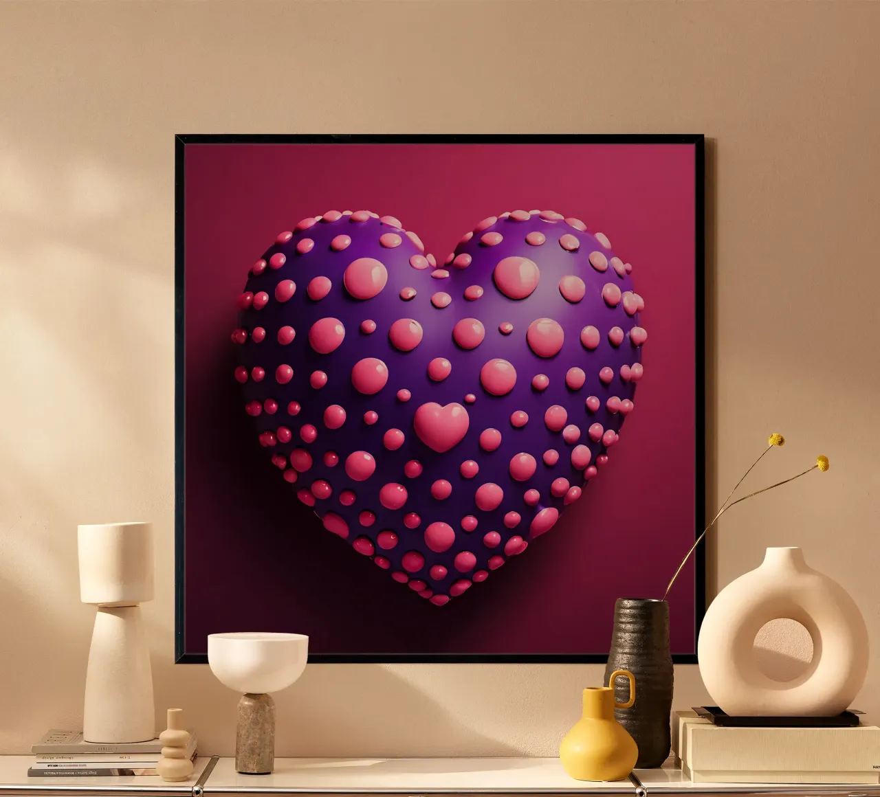 Hart_1 poster van Pink- und LoveArt by LK