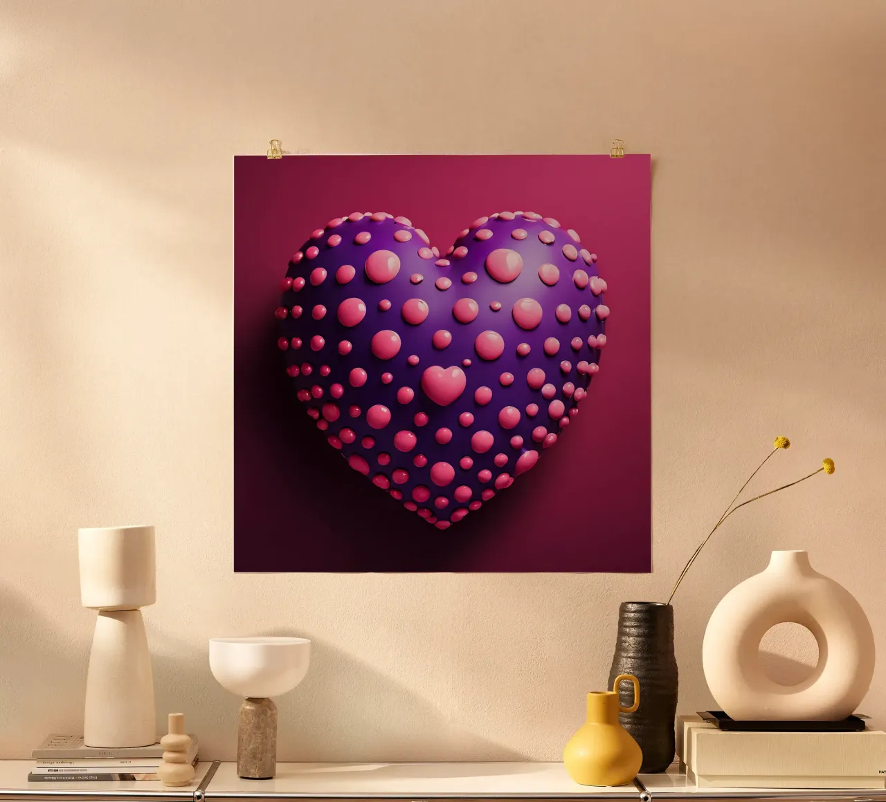 Hart_1 poster van Pink- und LoveArt by LK