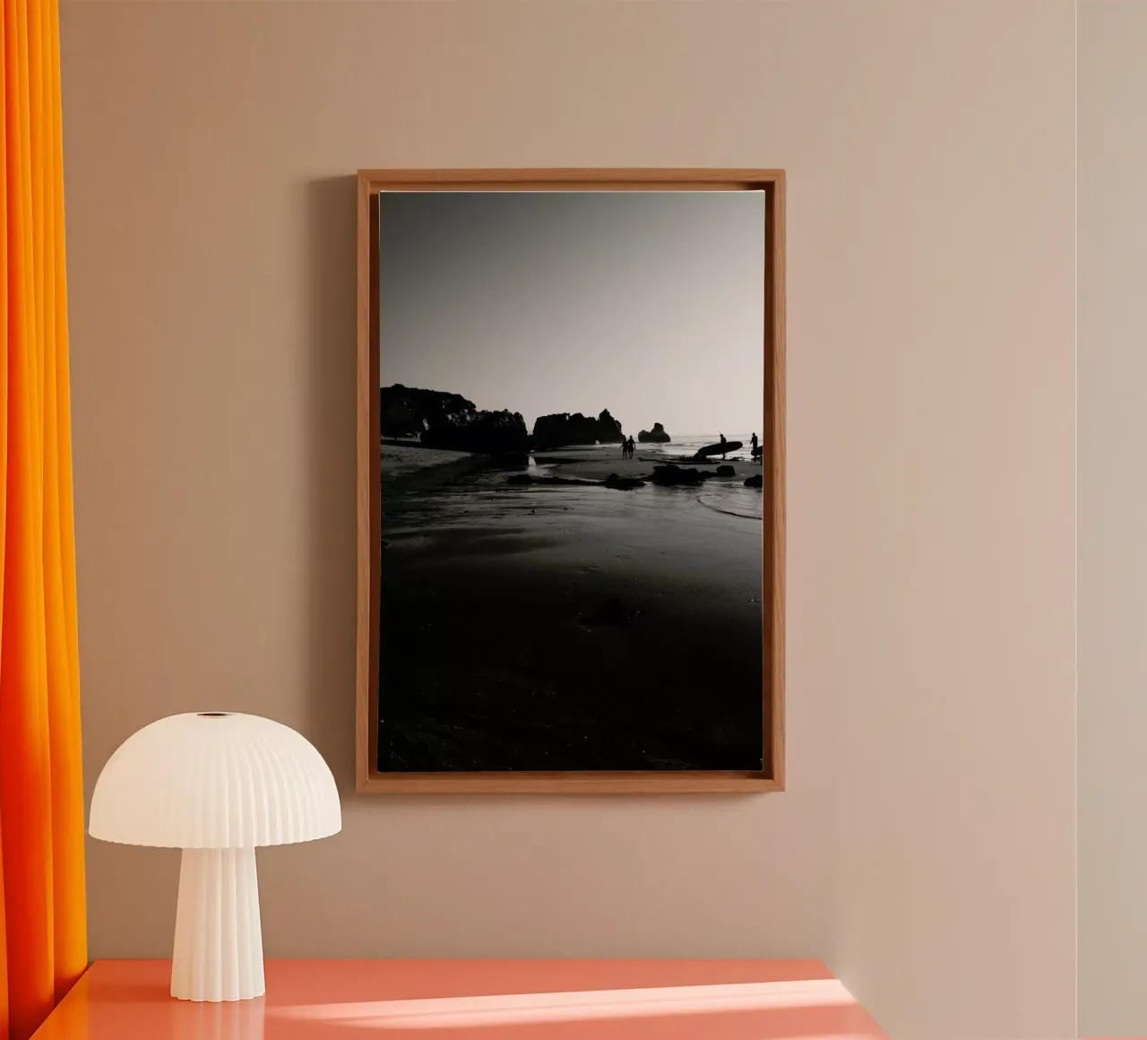 Let's Go Surfing canvas met Baklijst van Sebastian Hilgetag