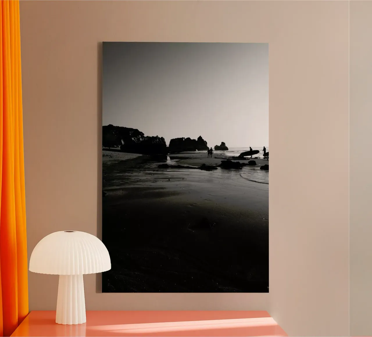 Let's Go Surfing canvas met Baklijst van Sebastian Hilgetag