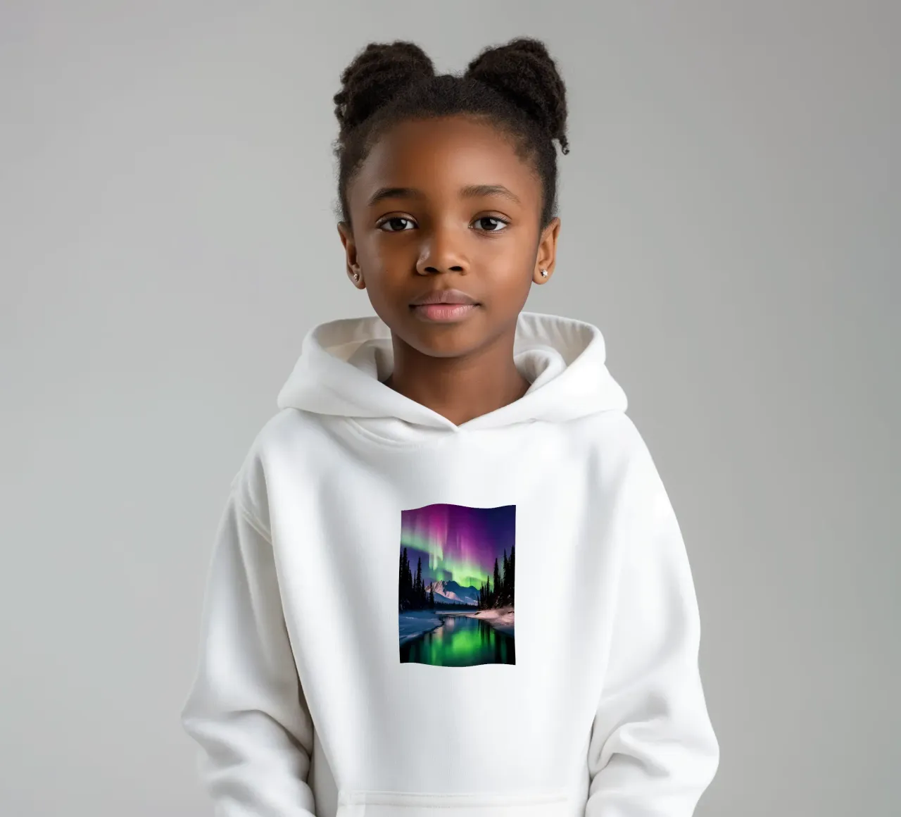 Northern Lights Aurora kids hoodie by Matthew Katz