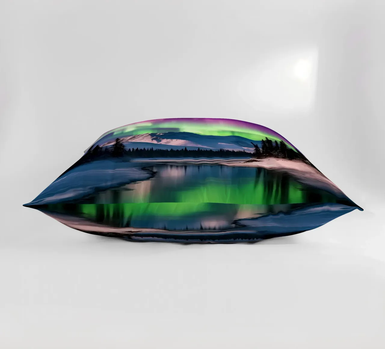 Northern Lights Aurora decorative cushion by Matthew Katz