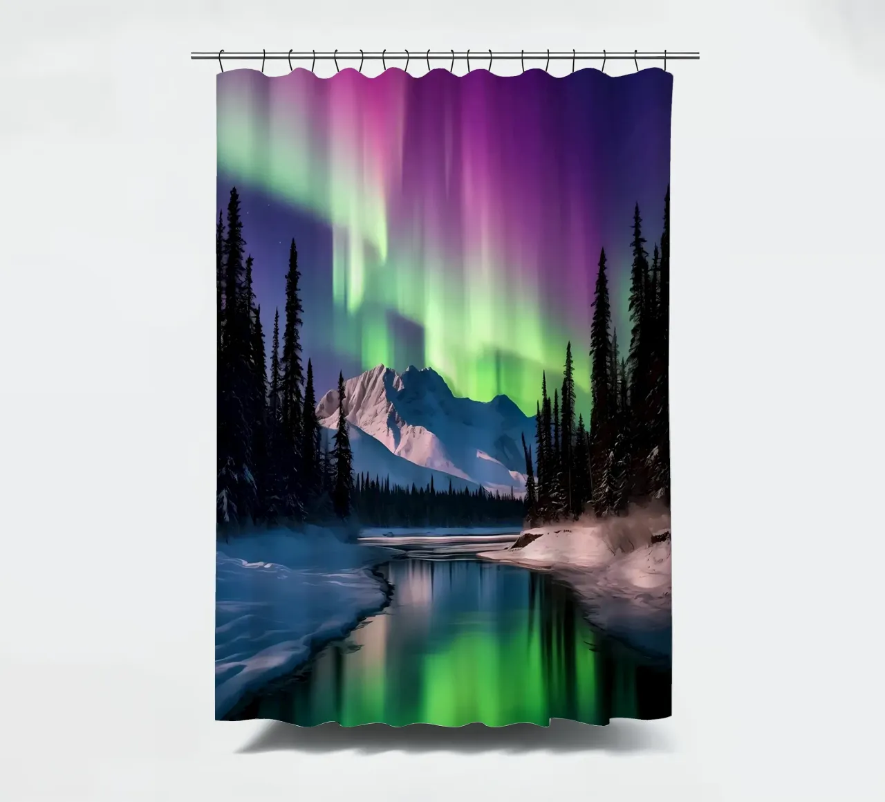 Nordlichter Aurora Duschvorhang von Matthew Katz