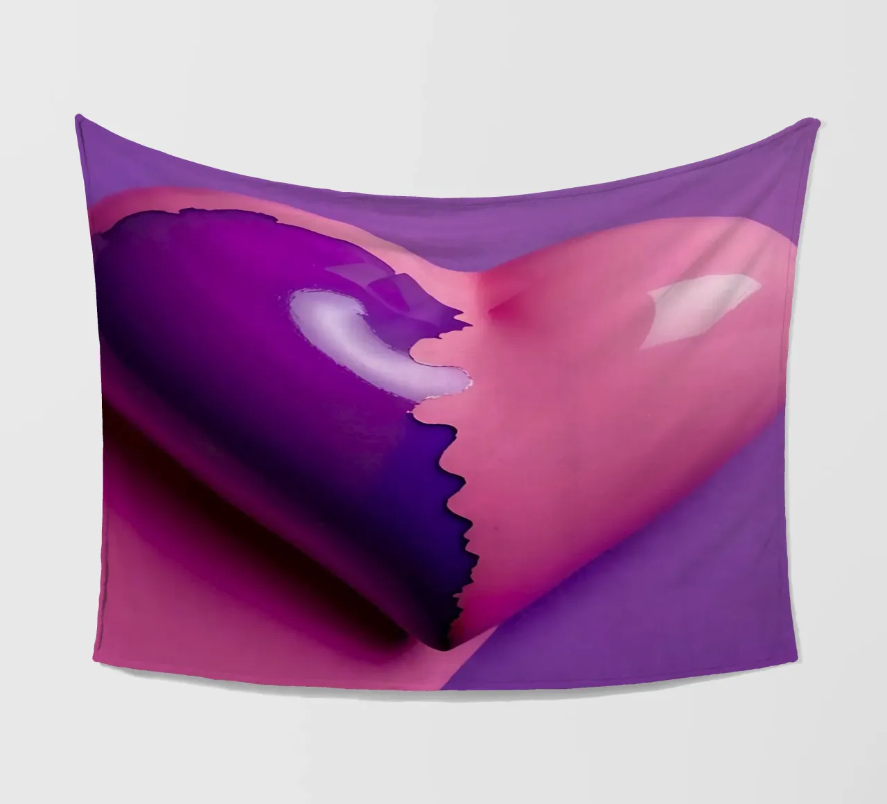 Cuore_3 coperta in pile da Pink- und LoveArt by LK