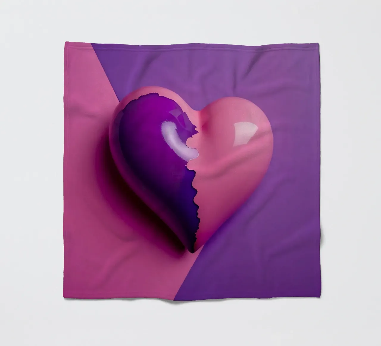 Cuore_3 coperta in pile da Pink- und LoveArt by LK