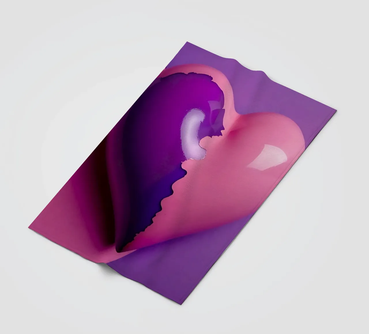 Cuore_3 coperta in pile da Pink- und LoveArt by LK