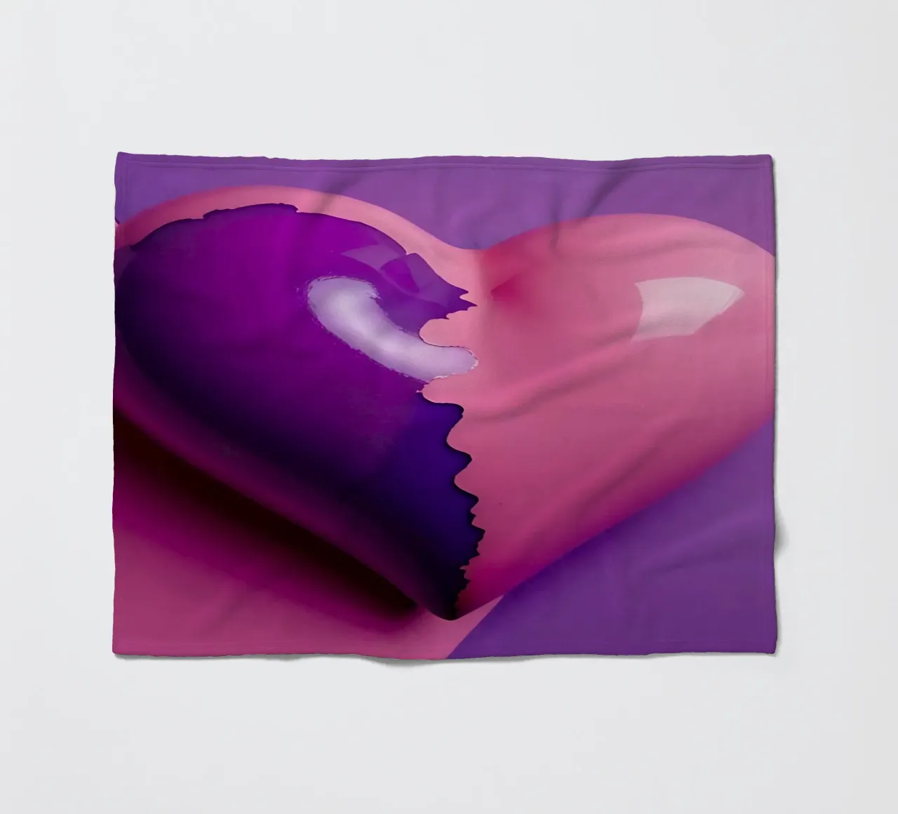 Cuore_3 coperta in pile da Pink- und LoveArt by LK
