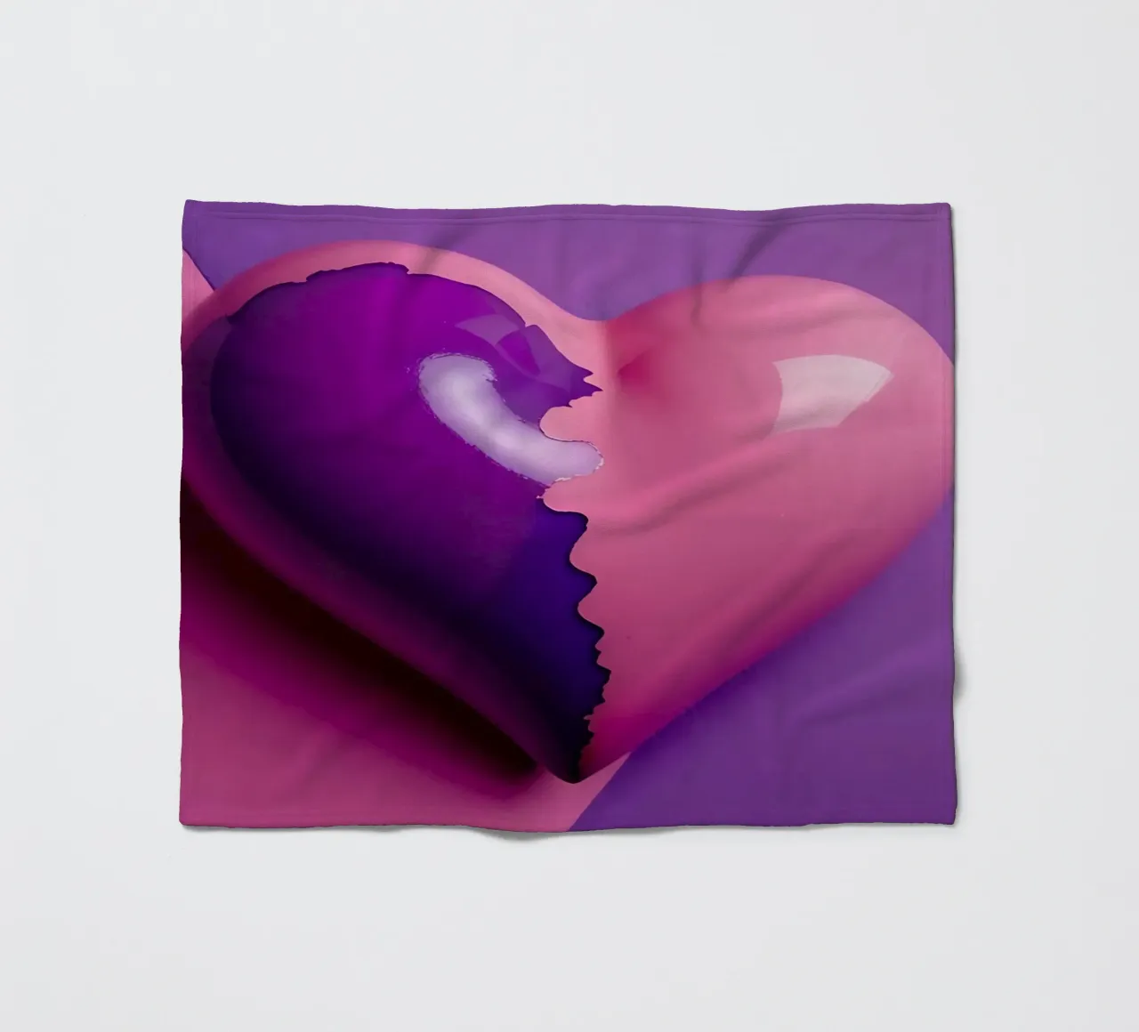 Cuore_3 coperta in pile da Pink- und LoveArt by LK