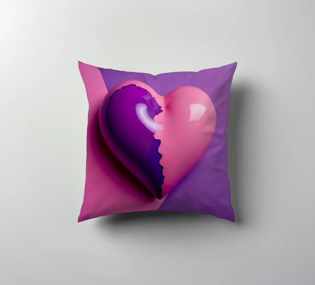 Cuore_3 cuscino da Pink- und LoveArt by LK