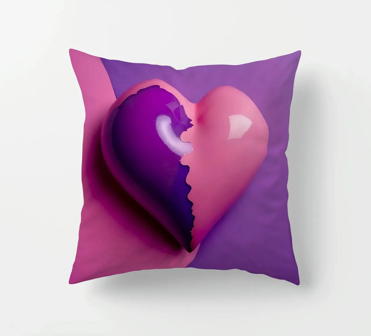 Cuore_3 cuscino da Pink- und LoveArt by LK