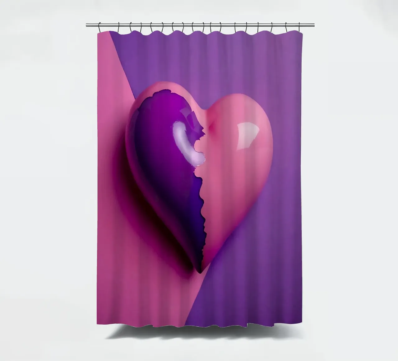 Cuore_3 tenda da doccia da Pink- und LoveArt by LK