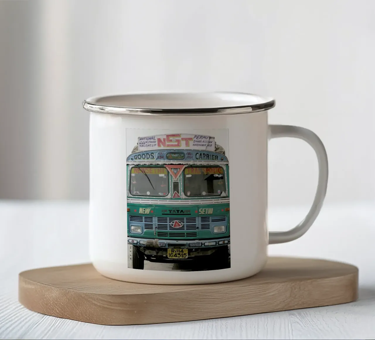Dream Transporter tazza in smalto da Shot By Clint