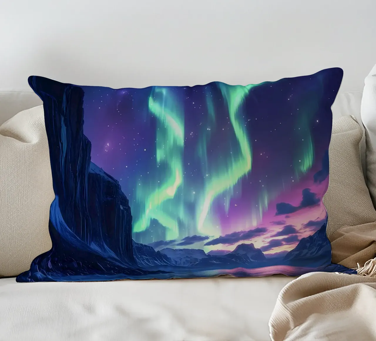 Paesaggio dell'Aurora Boreale cuscino da Matthew Katz