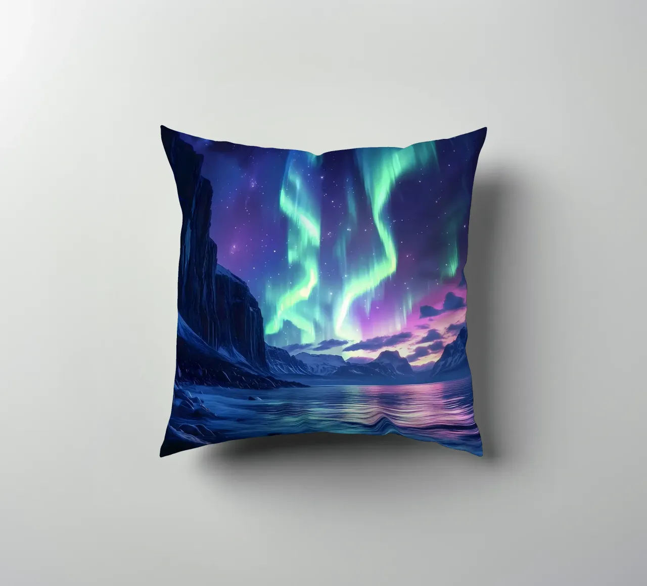 Paesaggio dell'Aurora Boreale cuscino da Matthew Katz