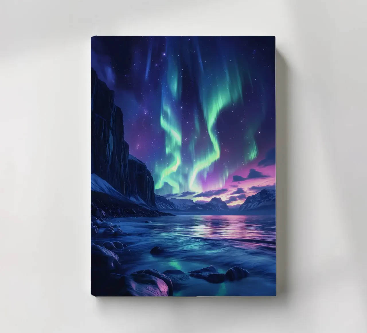 Aurora Borealis Landscape notebook by Matthew Katz