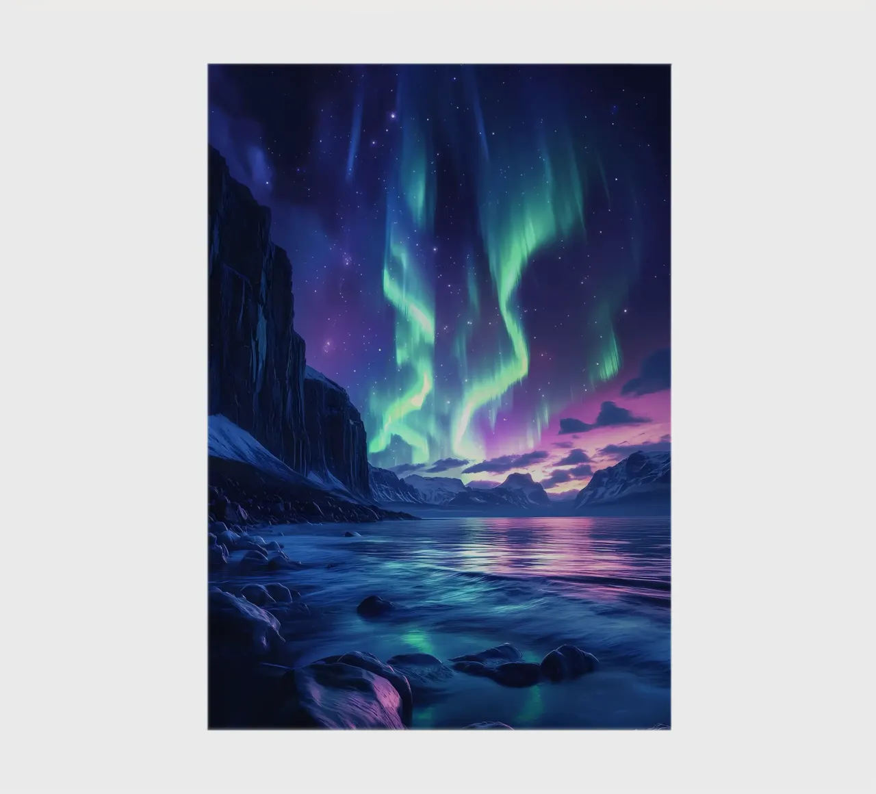 Aurora Borealis Landscape notebook by Matthew Katz