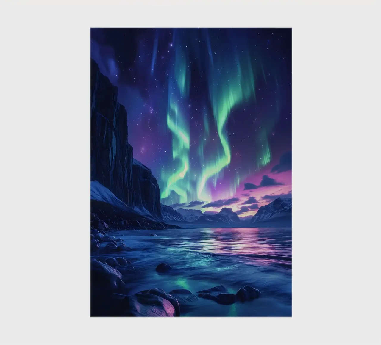 Aurora Borealis Landscape notebook by Matthew Katz