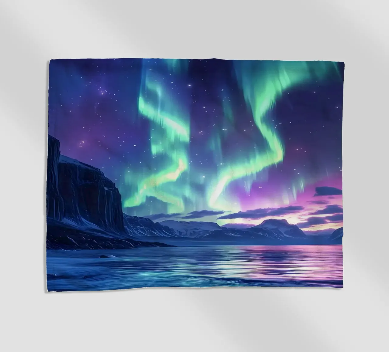 Paesaggio dell'Aurora Boreale telo mare da Matthew Katz