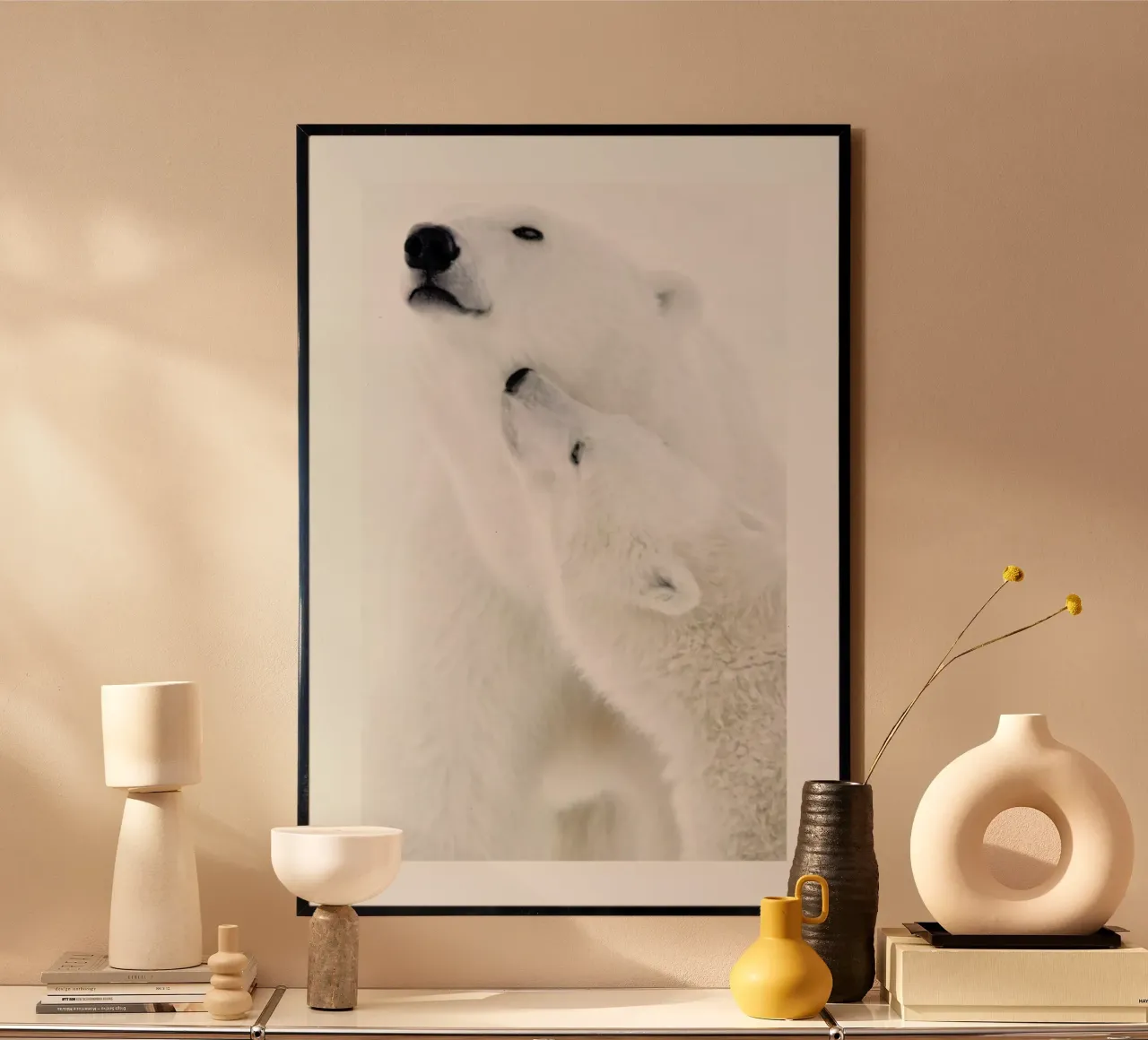 Polar Bears in Snow carta hahnemühle da Natural Kingdom