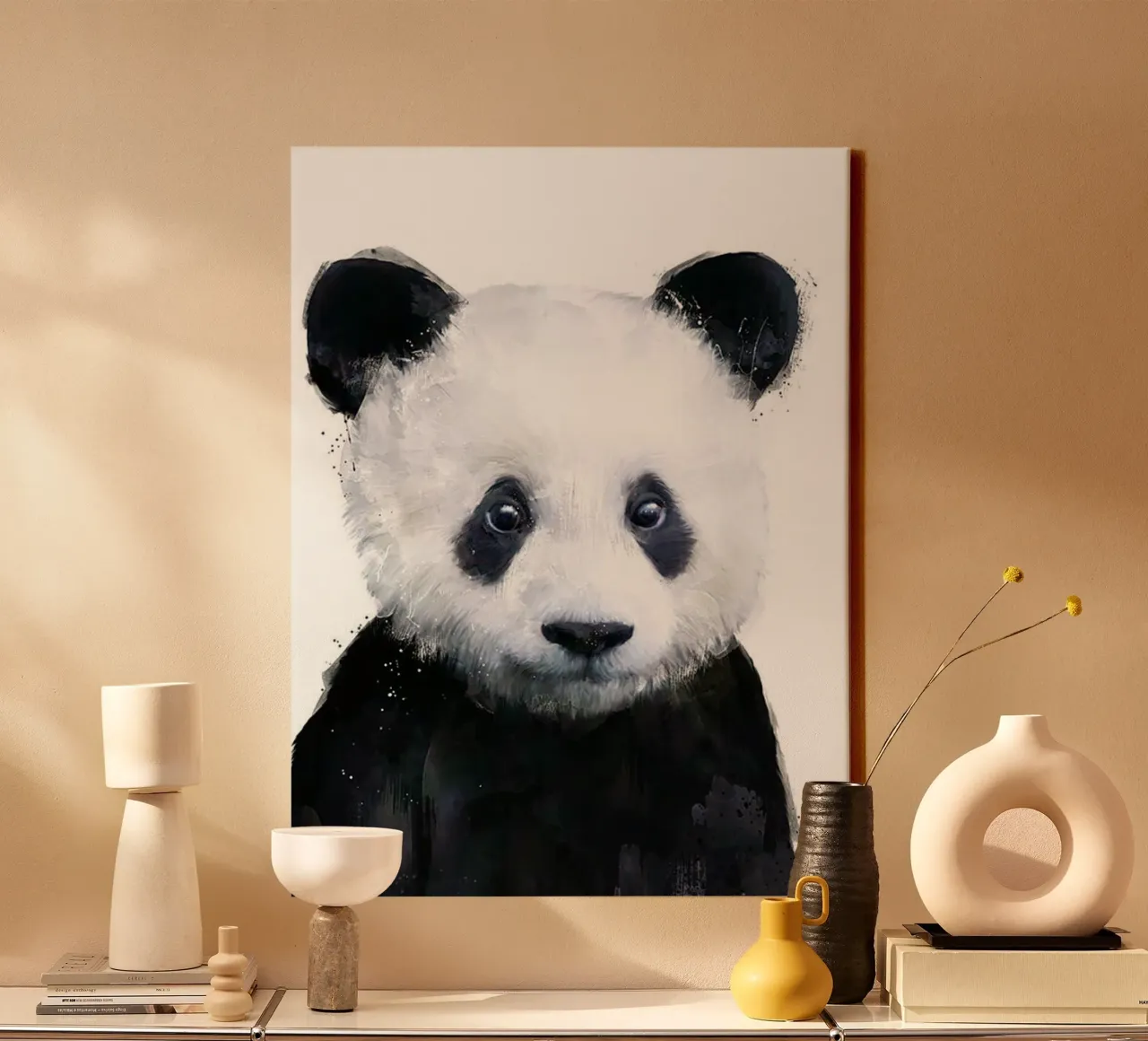 Panda Beer Kunstdruk canvas met Baklijst van ZARAH