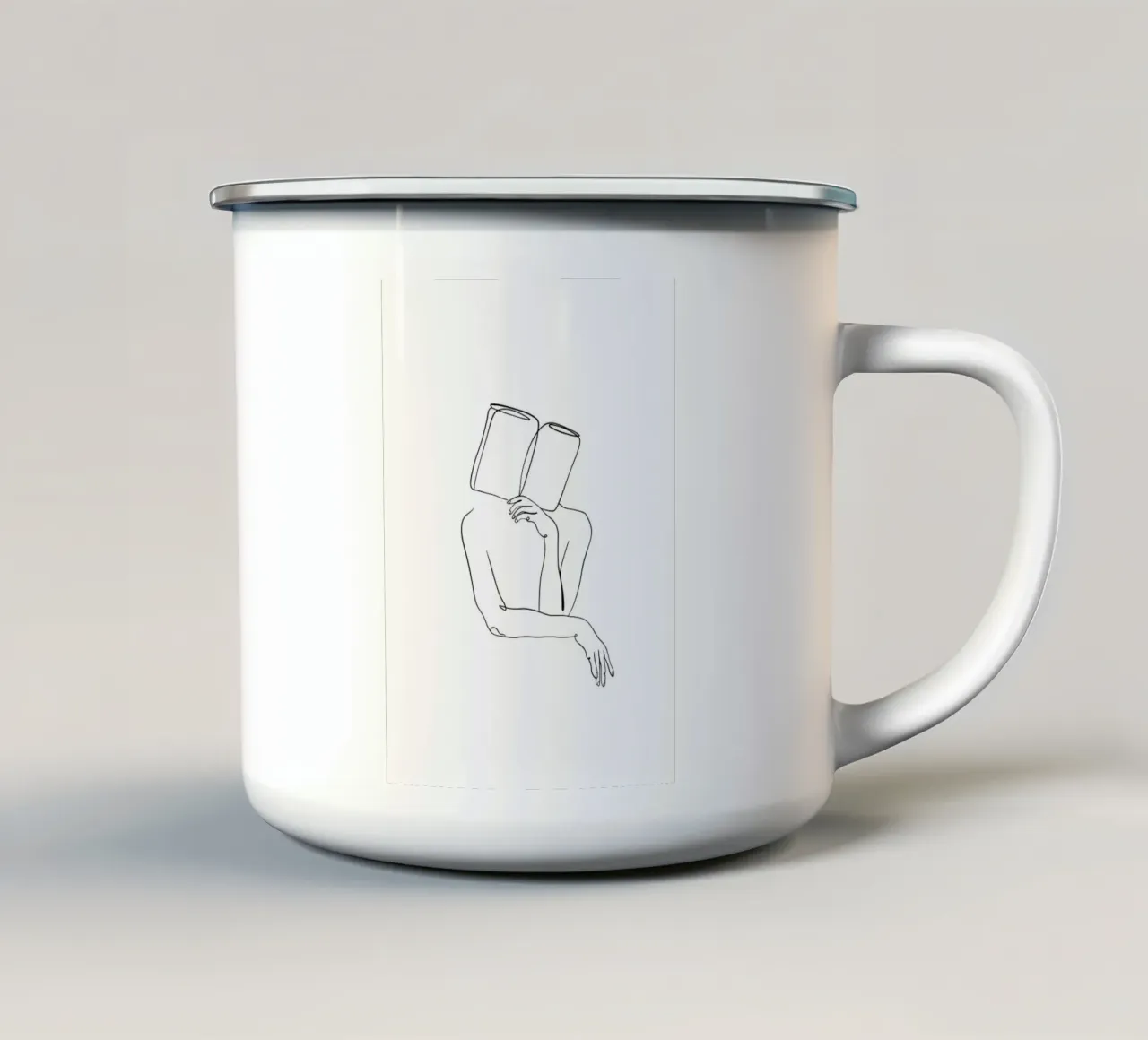 Read enamel mug by Aiden Garcia