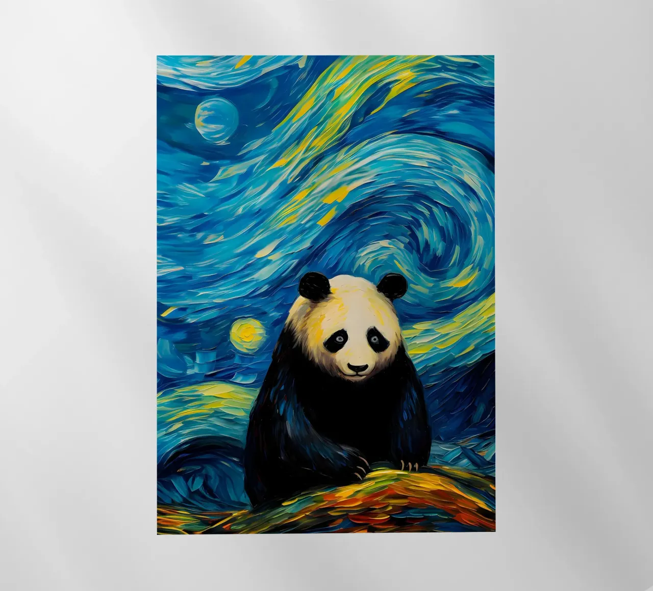 Il Panda della notte stellata pellicola backlit da Adrian Patel