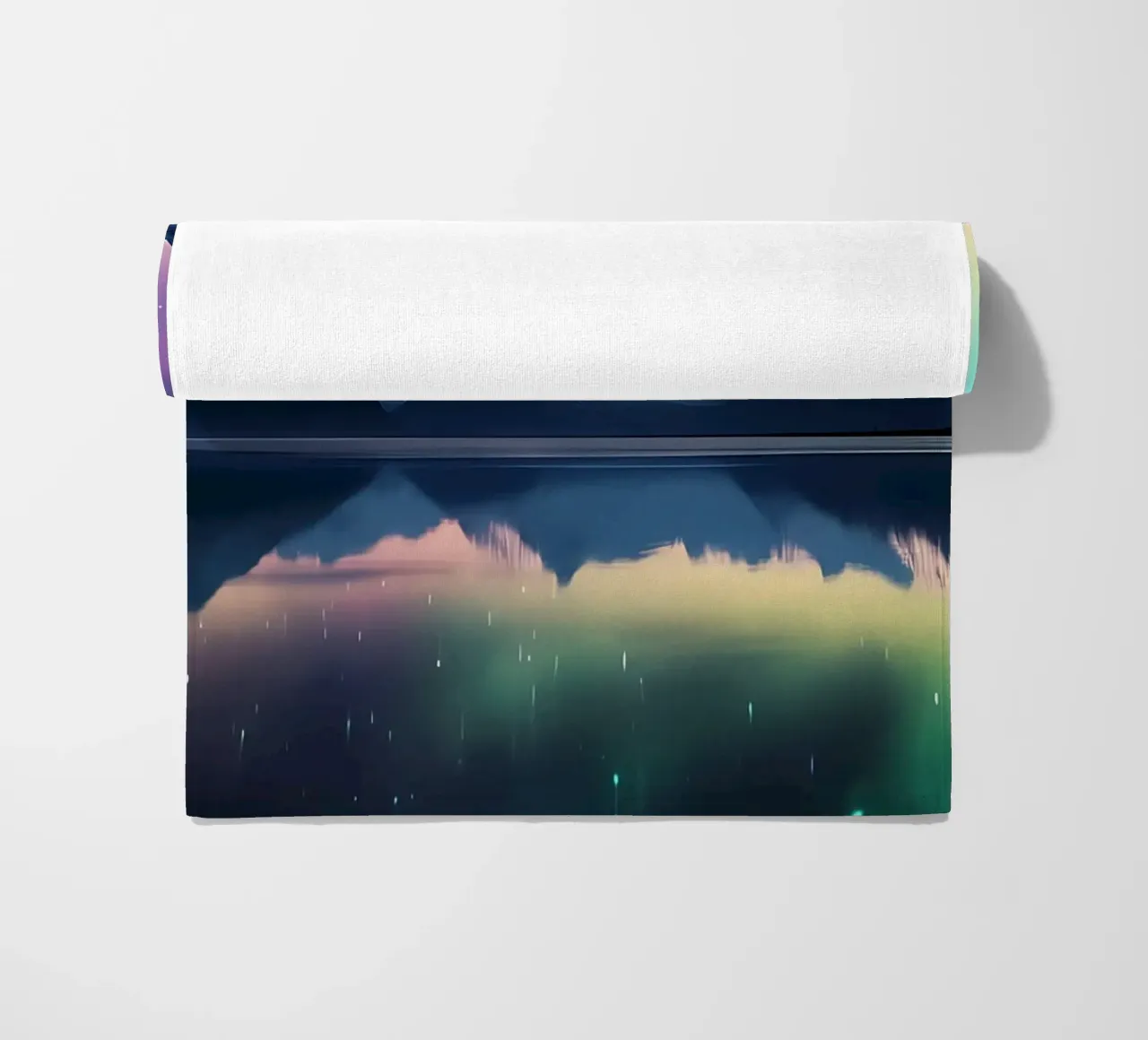 L'Aurora Boreale sulle montagne telo mare da Matthew Katz