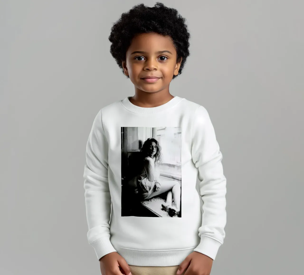 Watching from the Window kids sweatshirt by Runway Collective