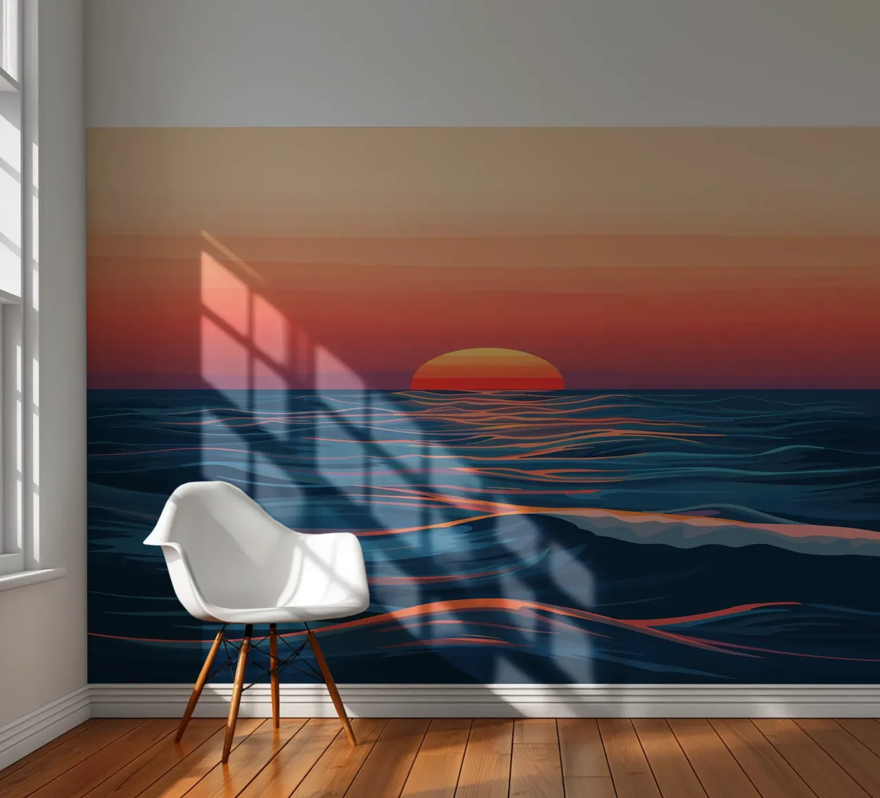 Sunset over the Ocean photo wallpaper by Bartosz Powalka