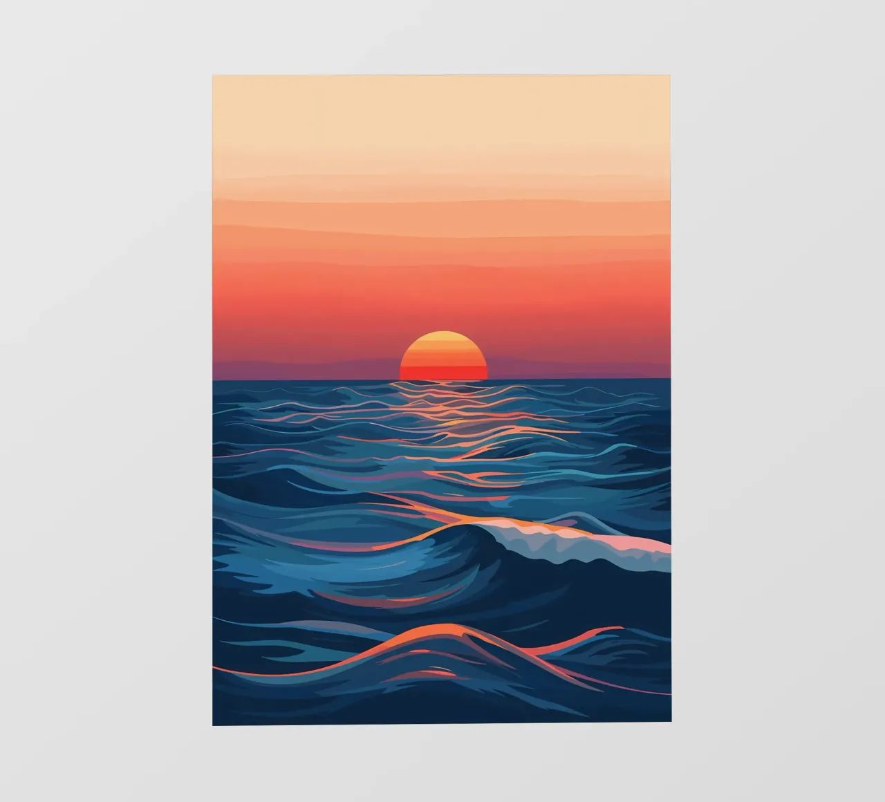 Sunset over the Ocean photo wallpaper by Bartosz Powalka