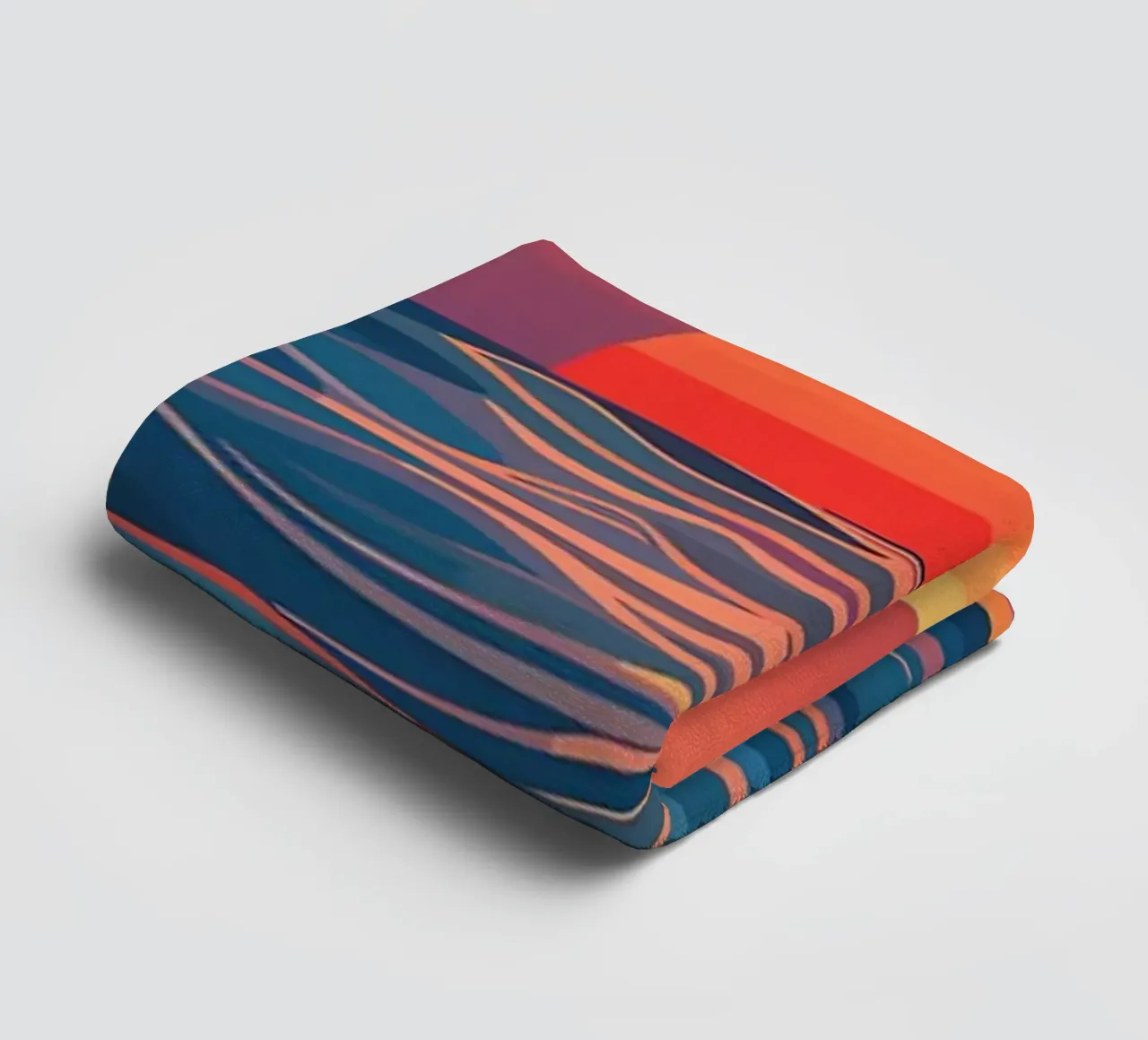 Sunset over the Ocean towel by Bartosz Powalka